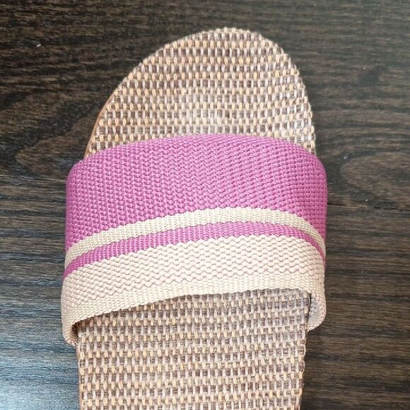 Pink and Tan Women's Slide Sandals - Picture 4 of 5